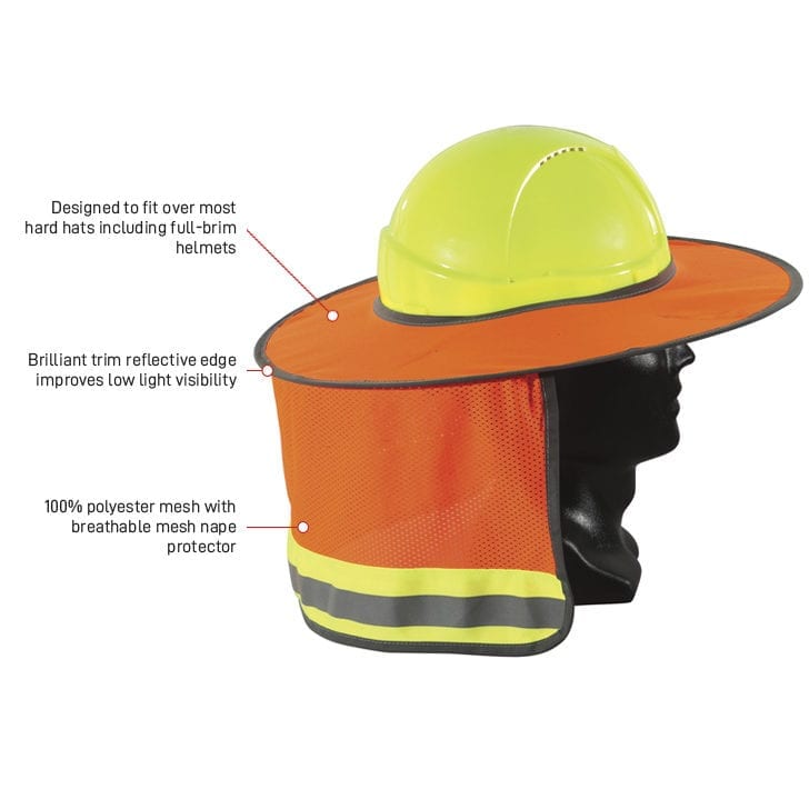 Walmeck Reflective Safety Sunscreen Helmet Brim for Construction Sites  Installation