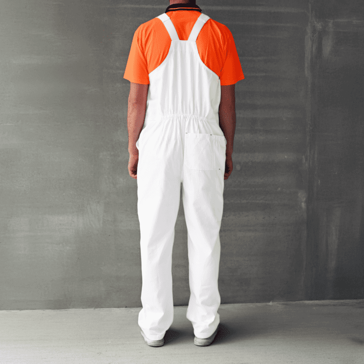 Esko Cotton Painters Overall, White - Image 2